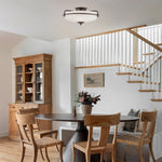 3-Light flush mount alloy steel light fixture light bronze ceiling lighting
