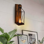 Dining room candle holders dark brown candle sconce glass, metal, wood wall candle stands