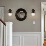 1-light lights and bulbs metal bulbs light black wall sconces