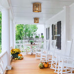 Farmhouse bulb light metal wood kitchen light brown ceiling light