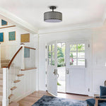 1 Pack led light metal ceiling light black flush mount ceiling fixture