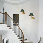 2 pack wireless sconces metal linen wall lights gold green wall lamp