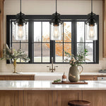 E26 socket hanging light black island lights glass, metal pendant lighting