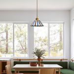 Cone hanging light wood glass, metal pendant lights black green pendant lamp