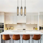 3 light led light glass metal light fixture ‎matte black gold kitchen light