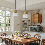 1-Pack kitchen island light brass marble pendant lamp blak gold hanging fixtures