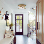 2 light ceiling lights glass metal lighting fixtures brushed gold living room light