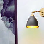 1 Light wall sconce antique-black light bulb metal wall light