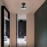 1-Light flush mount metal ceiling light fixture matte black ceiling lighting