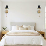Industrial wall light metal vanity light gold black bedroom light