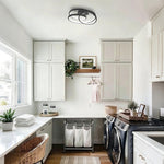 Modern ring light aluminum bathroom light black led ceiling light