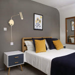 1 pack bedside lighting metal wall lights bronze spot light