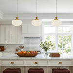 13.8 inch antique pendant lights glass metal kitchen island lighting white gold chandelier