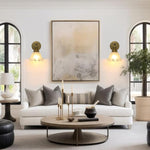 1  Pack wall sconces gold light wall bedroom glass, metal wall lighting