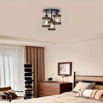 3-Light light and bulbs alloy steel wood ceiling light black light fixtures