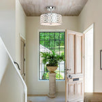 3-Light ceiling lamp metal acrylic flush mount ceiling light silver light fixture light