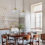 Vintage hanging chandelier glass metal pendant fixture gold kitchen island