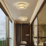 11 in led light alloy steel crystal lights gold bathroom light