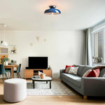 12 inch kitchen lamps metal flush mount light blue ceiling light