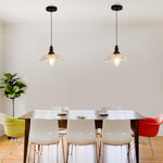 1 Light hanging plug light black kitchen light glass  pendant light