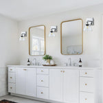 1-Light wall light glass light bulbs nickel lighting fixtures