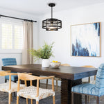 1 pack dining room light metal glass pendant lights matte black hanging fixture