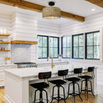 3 light led light rattan dining light natural rattan ceiling light