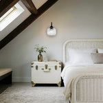 Industrial light bulb glass metal sconce light black vanity light