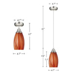 orange light pendants for kitchen island Metal sink light modern art glass shades for light fixtures