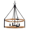 4 light farmhouse chandelier industrial black drum pendant light