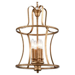 4 light farmhouse chandelier rust cage pendant light