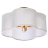 4 light semi flush mount ceiling lamp white fabric ceiling light