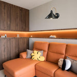 E26 Bulb industrial wall sconce lighting black wall mount light steel hemp rope kitchen light