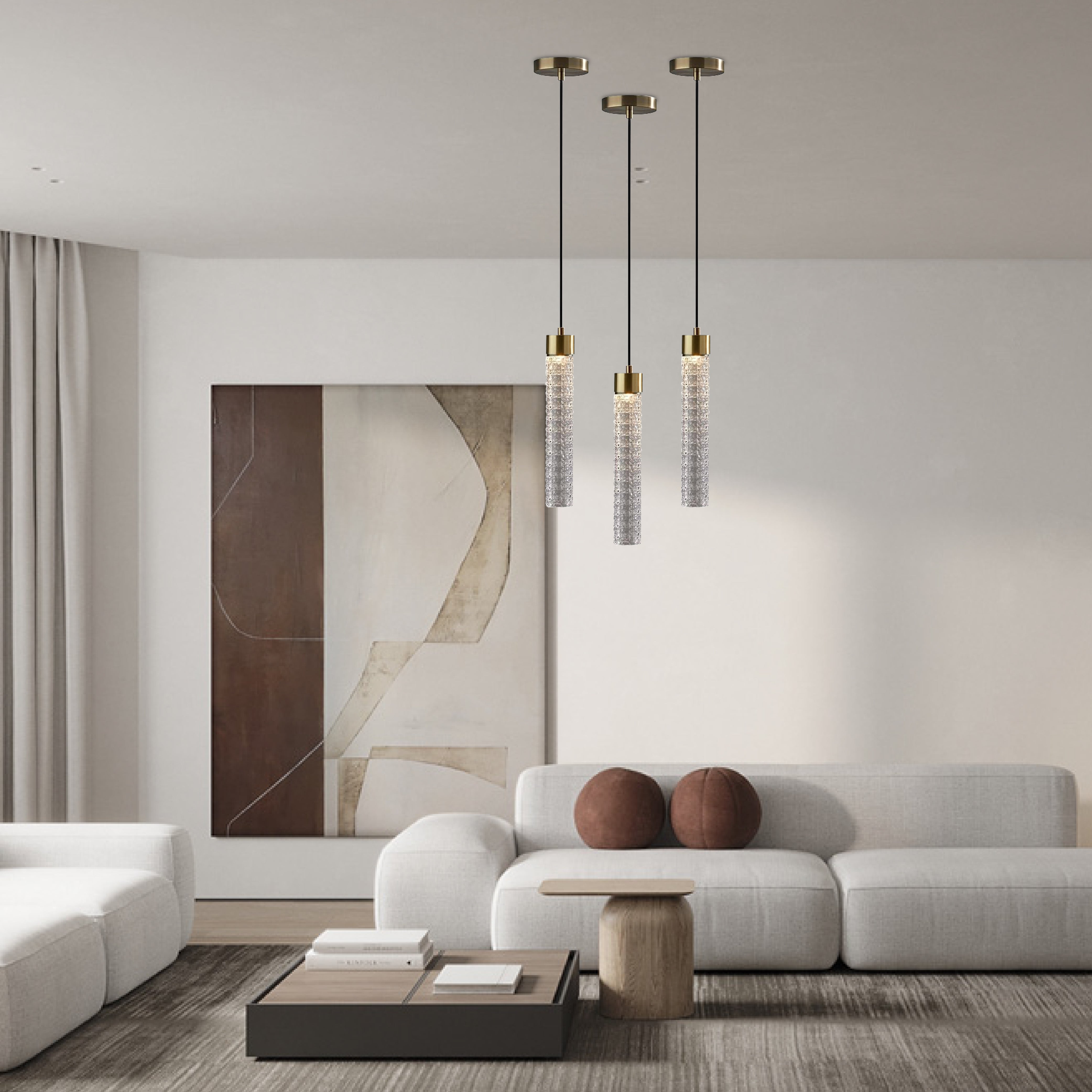 Contemporary led light bronze pendant light metal light fixture