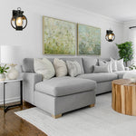 1-light industrial light fixture black and clear sconces light galvanized iron and glass wall light