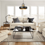 1-Light farmhouse kitchen island black pendant light lights rattan,hemp rope and metal hanging light