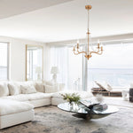 5 Light farmhouse chandelier light gold kitchen light vintage hanging pendant light fixture