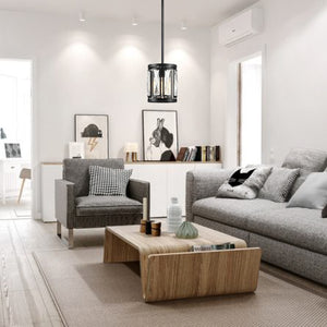 3-Pack modern pendant lighting matte black and clear hanging kitchen lights metal and crystal fixture light