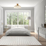 3-Bulb ceiling light gold and clear light fixture aluminum and glass hallway light