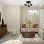 3-Lights vintage fixtures lamp black and natural ceiling light steel and wood kitchen light