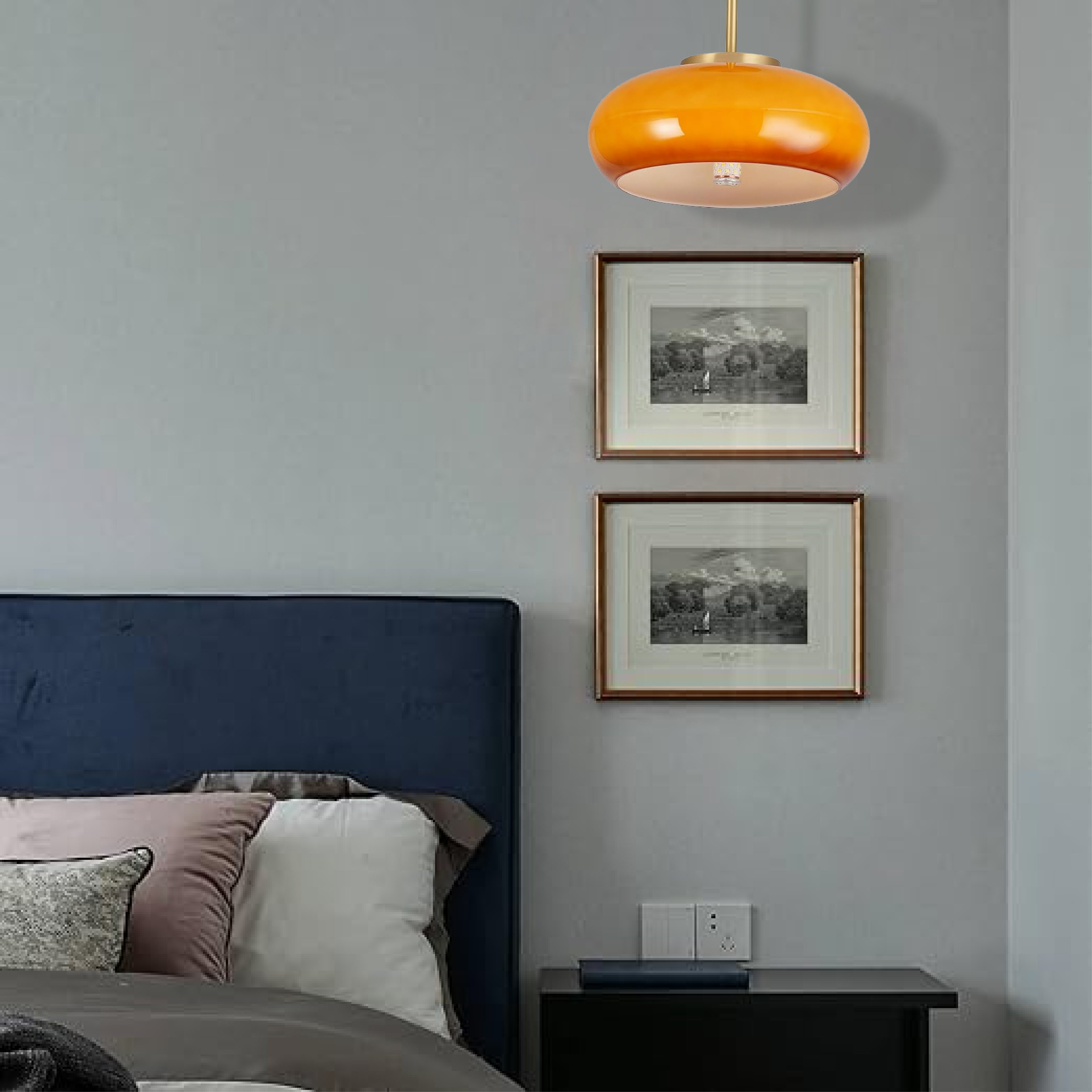Modern light fixtures Orange kitchen light Metal chandelier light