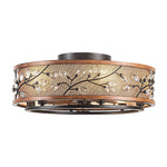 Led ceiling with fan walnut Crystal fan in light  fan  iron inside light