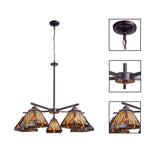 5 Light light bulb Amber brown light fixtures glass, metal pendant light