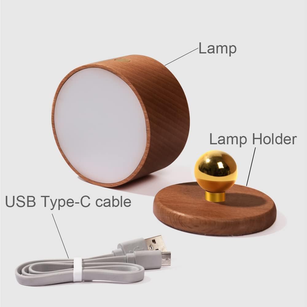 Led reading light natural wall light wood cabinet light