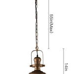 14.2 Inch dome porch light bronze pendant light metal hallway light