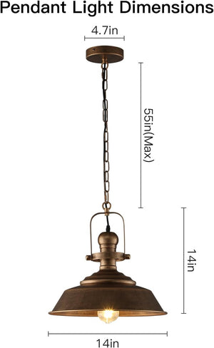 14.2 Inch dome porch light bronze pendant light metal hallway light