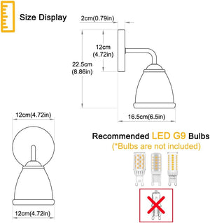 Set of 2 wall light amber bathroom light glass bedroom roome