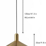 13.8 inch pendant light gold hanging lamp metal hallway light
