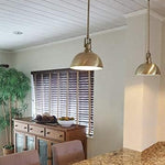Brushed brass farmhouse pendant light barn swivel kitchen pendant lighting