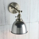 Industrial dome wall light fixture
